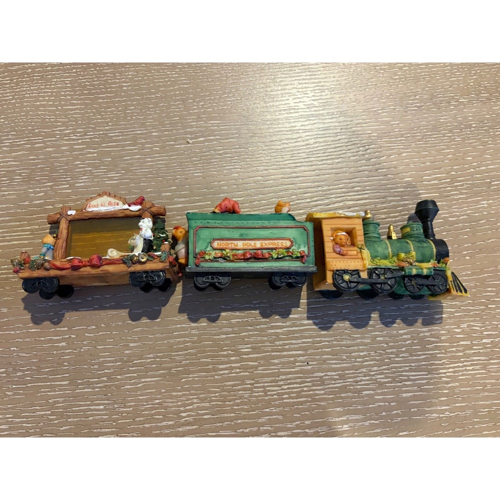 1995 North Pole Express First Edition Christmas Train Collection Set of 3